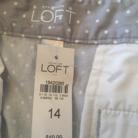 Ann Taylor Loft Grey Polkadot Shorts - Picture 4 of 5